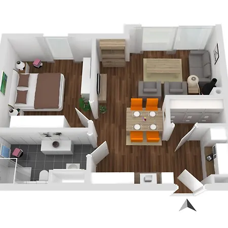 Mueritzquartier No 13 - In Der Hafenresidenz Mit Kamin & Hafenblick Appartement